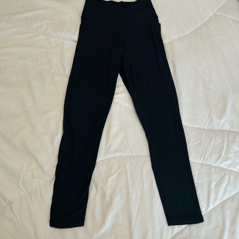 Aerie Criss Cross Black Leggings